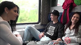 Swinger Action In Train: Big Tits, Big Ass  Blowjob Porn