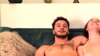 Amateur girlfriend blowjob on webcam