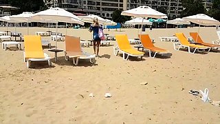 Blonde Anal on Beach with a Stranger