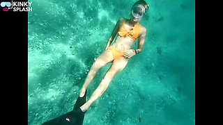 Snorkel Slut in Paradise - Underwater Flash & Naughty Tease