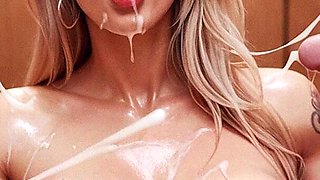 Emma and Jake Sex in Sauna, Blonde Curvy Woman with Big Tits, Big Dick, Creampie, Cumshot, Gangbang, Bukkake