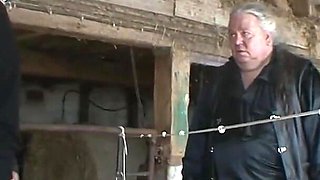She Is Tied up on the Trolley and Operated with Steel Nails and Chain Wheel