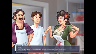 Step aunty, big boobs, 2d