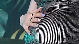 Pregnant in the Tight Night Dress for Club! Nudity