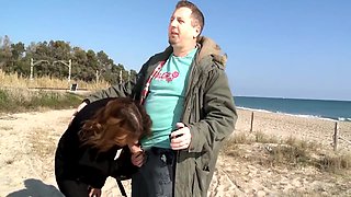 Horny Young Girl Gets Her Pussy Fucked On The Beach
