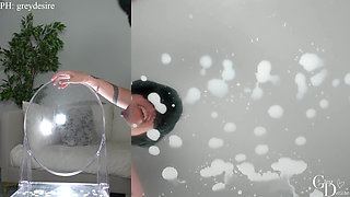 Dual Angle Big Tit Lactating MILF Makes Milk Mess - Grey Desire