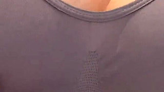 Sweaty 34jj Gym Boobs Oiled up Begging You to Fuck and Cum