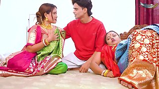 DESI MALLU TWO BAHBHI HARDCORE FUCK WITH LOCAL DEBAR WHEN THEY WERE ALONE AT HOME ( FULL MOVIE )
