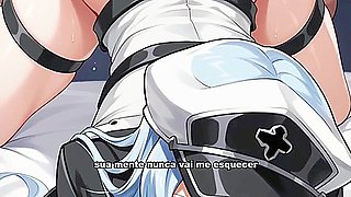 Anime Hentai - General Esdeath Sitting Hard On His Cock - Hentajoi