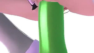 Princess peach rides a big dildo : Super Mario hentai parody