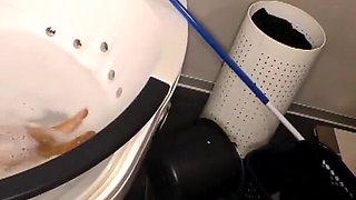 She has been hired for cleaning, including his cock, by the wife...