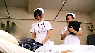 Luscious Japanese nurses working their magic on meat poles