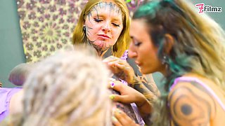 Lesbian Orgy – Anal & Squirt – Tattooed Girls Pleasuring Each Other’s Holes and Licking Pussy – ATM, Gapes, Squirting