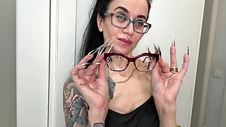 My Collection of Glasses, Try on 7 Pair, Eyes Without Glasses Close Ups, so Blind