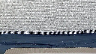 Micro Thong Denim Shorts, Ass, Thighs and Legs, a Room Where Cute Slender Japanese Girl Does Tease Exercises