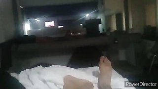 Sexy tattooed lesbian threesome - dancing turns to hot doggystyle fucking