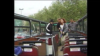 Two Amazing MILF Get Fucked Hard by Their Boyfriend on Top of the Bus