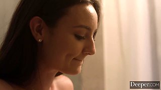 Romantic shower sex between a white chick and her BBC