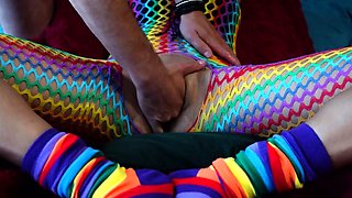 Deep Double Fisting Makes Brunette Moan with Orgasmic Pleasu