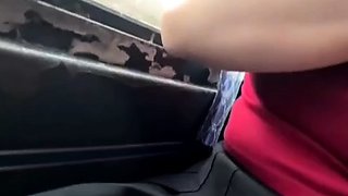 two sisters being sensual on the bus for the camera 84412583