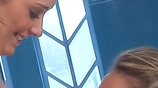 Brunette Teens Fuck Their Mouths and Cunts with the Same Toy