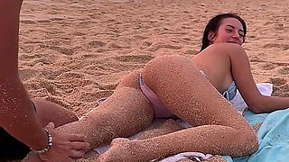 Erotic Ass Massage on the Beach, Naughty Fun in the Ocean