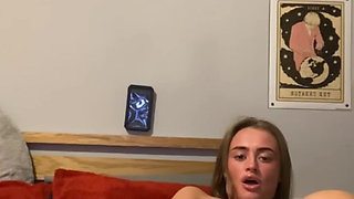 Emo tattooed teen capturing every moan and every slide of fingers on cam