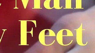 Stand at my feet and worship their every curve. Hop on top and lick my red toenail polish.