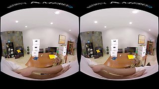 Fuck Kayla Kayden's big tits in the office - Naughty America VR