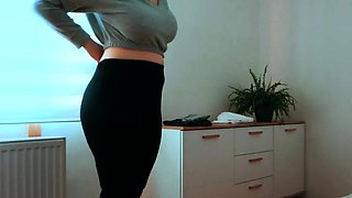 BBW with Big Thighs Cums Twice and Gets Cumshot on Her Huge
