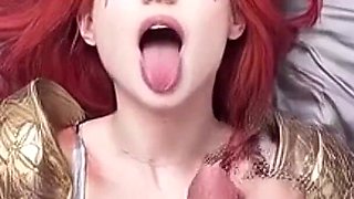 Illuxxxtrandy Horny Redhead Fucks Massive Monster Cock, Intense Hardcore Sex, Hot Ass Swallowing Cum