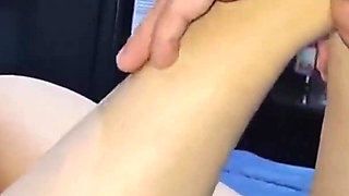 Use My Feet and Ass but Hold Still! Stepsister Gets Milk From Stepbrother!