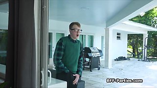 Coed gfs gaining experience on real penis