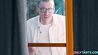 Vixi's Window Display: Vibrator Tease & Neighbor's Thrill