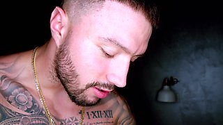 Big tits girl takes a DP and drinks piss