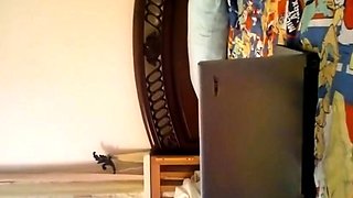 Arab Girl Strips and Masturbates Solo