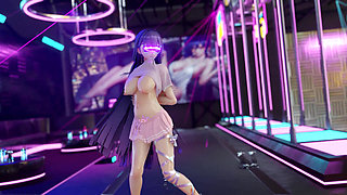 [MMD] Thunderbolt beautiful girl R18 pregnancy obscene miniskirt anal plug + EEVEE boutique naked dance