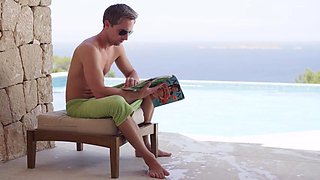 Dasha cute fit teen erotically takes anal by the pool!: Blowjob, Babe  Cowgirl Porn