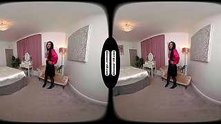 Ophelia Secretary With Black Stockings Provides Tease & Joi Treat Just For You - 8k Vr