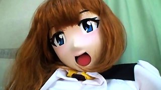 Skinny teen brunette masturbating with toy