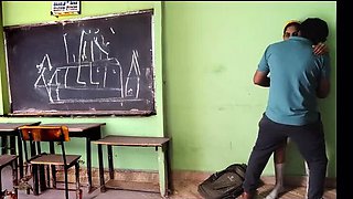 Hot Indian School Girl 18yo Fucks in Empty Classroom - Desi Teen Sex