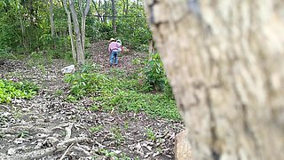 Old Perverted Green Peasant Fucks His Own Busty Stepdaughter in the Field Outdoors