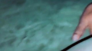 The Big Booty Woman Swimming Naked in the Water and Fucking in the Water on an Outdoor River