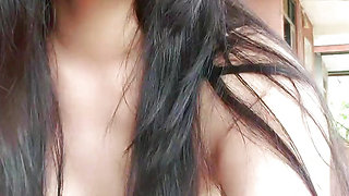 Cute asian girl squirt and masturbate outdoor