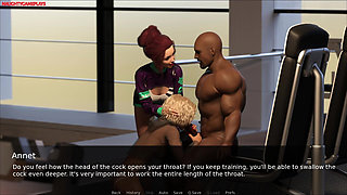 Hotwife #27 - Horny Slut Wife Sucks Huge BBC in the Gym - 3D Cuckold Porn Game