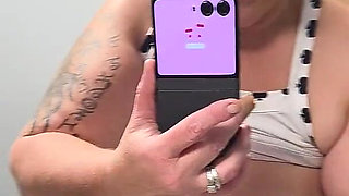 Saggy Soapy Tits Rubbing Her Clit Thumping