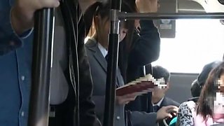 Best Japanese girl Kami Kimura, Yuki Itano, Yuri Hasegawa in Hottest Bus, Public JAV scene