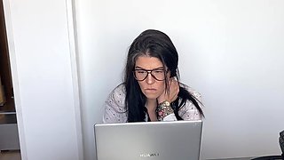 Gassy Secretary Farting, Burping and Smoking at Work
