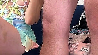 Incredibly Hot Sexy and Young Blonde Housewife Cheats on Husband and Makes a Big Cock Guy Cums in a Bottle