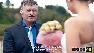 Cheerful date's bride4k scene